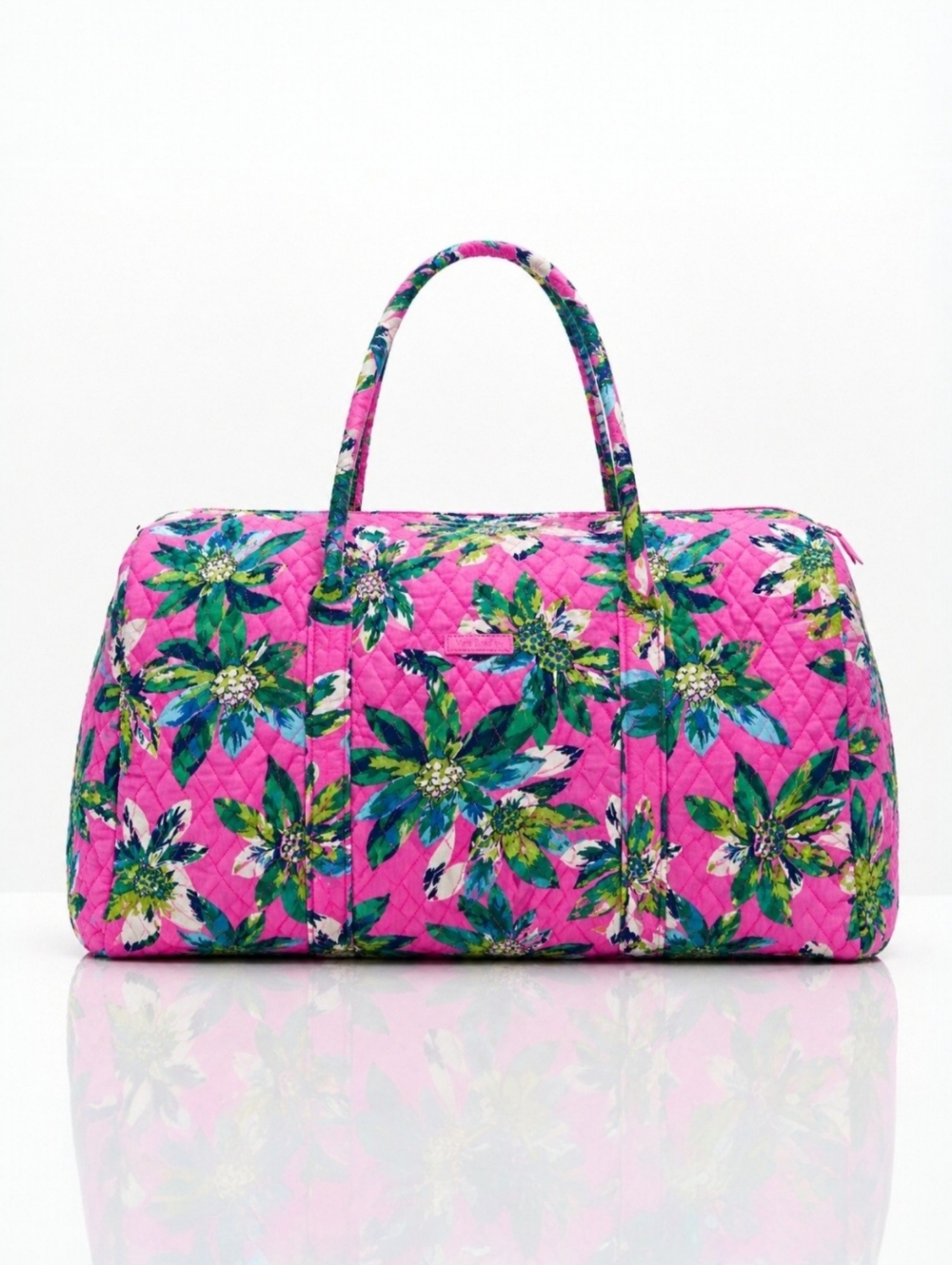 Vera Bradley Large Duffle Bag Tropical Paradise Pink Floral Travel Weekender NWT